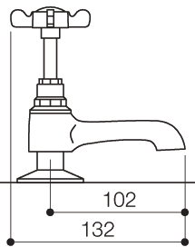 Technical image of Mayfair Westminster Basin & Bath Tap Pack With Wastes (Chrome).