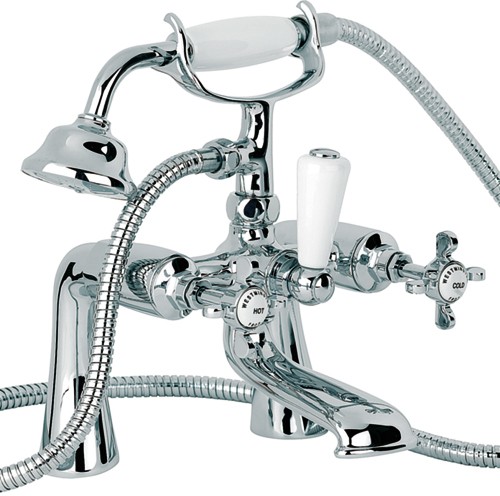 Larger image of Mayfair Westminster Bath Shower Mixer Tap With Shower Kit (Chrome).