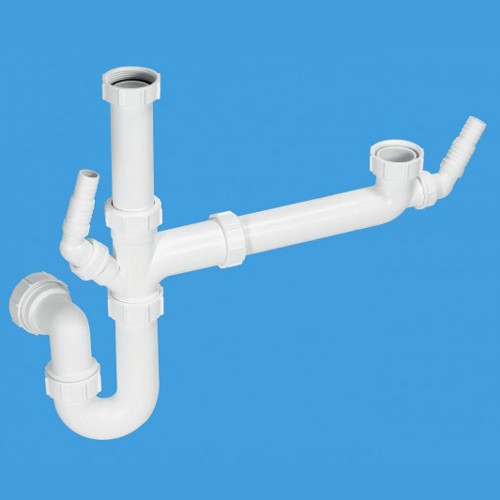 Larger image of McAlpine Plumbing 1 1/2" 1.5 Bowl Plumbing Kit.