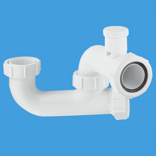 Larger image of McAlpine Bath Traps 1 1/2" x 50mm Seal Bath Trap, Cleaning Eye & Anti-Syphon.