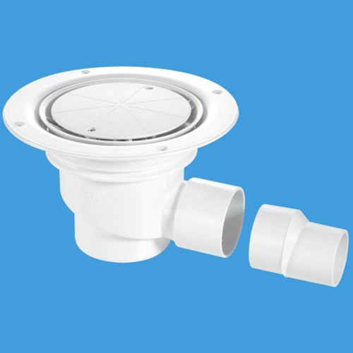 Mcalpine White Gullies 75Mm Shower Trap Gully For Sheet Flooring.