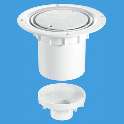 Mcalpine White Gullies 75Mm Shower Trap Gully For Sheet Flooring.