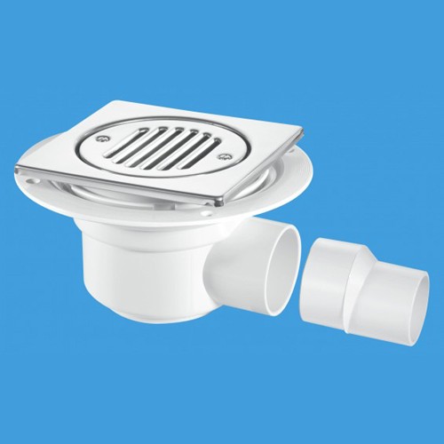 Mcalpine White Gullies 50Mm Shower Trap Gully For Tiled Or Stone Flooring.
