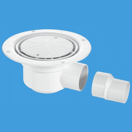 Mcalpine White Gullies 50Mm Shower Trap Gully For Sheet Flooring.