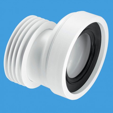 Larger image of McAlpine Plumbing WC 4"/110mm Offset Rigid Toilet Pan Connector.