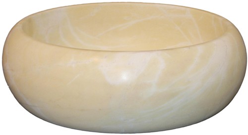 Example image of Marblessence 450mm Luxury Stone Basin. Cream / Yellow Marble.