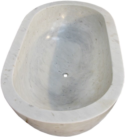Example image of Marblessence Luxury Marble Bath (Solid Stone). 1800x1020mm.