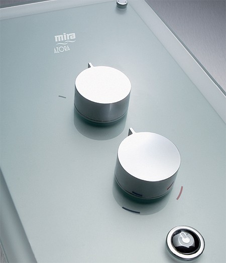 Larger image of Mira Azora 9.8kW Electric Shower. Thermostatic With Frosted Glass Front.