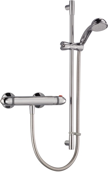 Larger image of Mira Coda Thermostatic Bar Shower Valve With Shower Kit (Chrome).