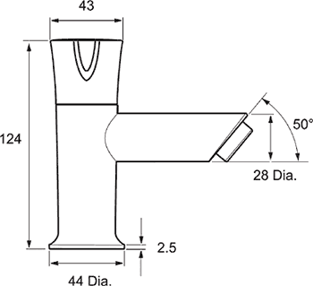 Technical image of Mira Discovery Basin Taps (Pair, Chrome).