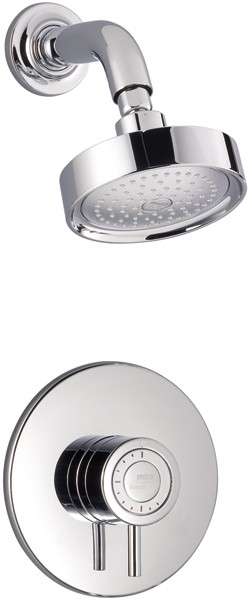 Larger image of Mira Element Concealed Thermostatic Shower Valve & Shower Head (Chrome).