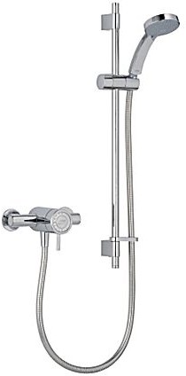 Larger image of Mira Element Exposed Thermostatic Shower Valve With Slide Rail Kit (Chrome).