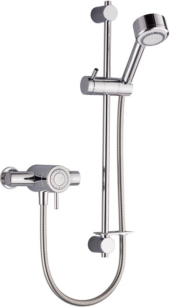 Larger image of Mira Element Exposed Thermostatic Shower Valve With Shower Kit (Chrome).