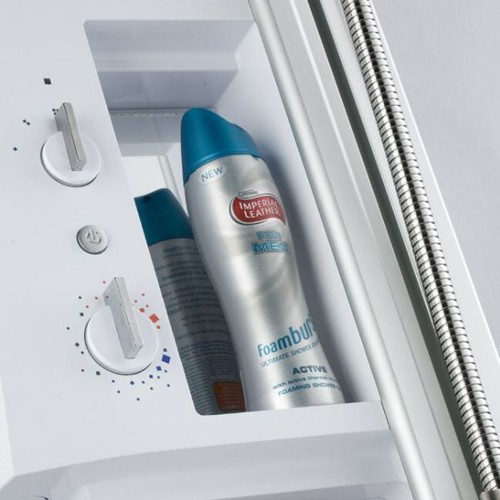 Example image of Mira Elevate 10.8kW Electric Shower With Storage (White & Chrome).