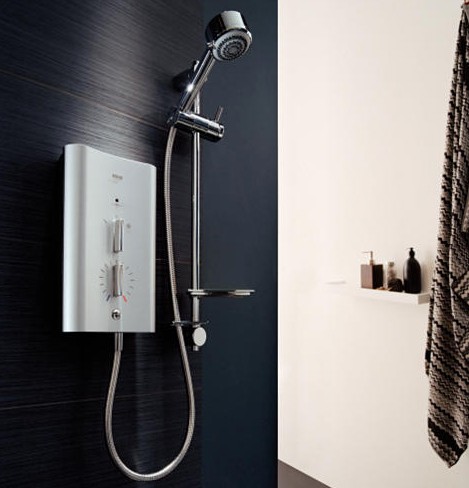 Larger image of Mira Electric Showers Mira Escape 9.8kW thermostatic, satin chrome.