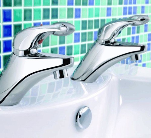 Example image of Mira Excel Basin Taps (Pair, Chrome).