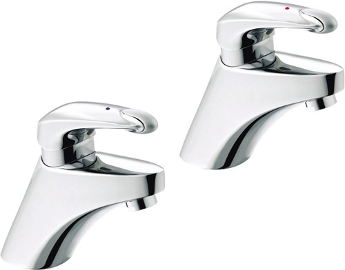 Larger image of Mira Excel Bath Taps (Pair, Chrome).