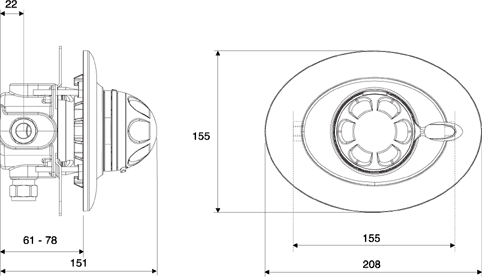 Technical image of Mira Excel Concealed Thermostatic Shower Kit with Slide Rail in Chrome.