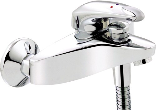 Larger image of Mira Excel Wall Mounted Bath Shower Mixer Tap With Shower Kit (Chrome).