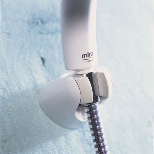 Larger image of Mira Accessories Mira RF2 Fixed Shower Handset Holder in White.