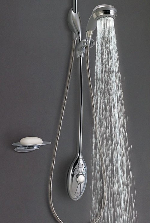 Larger image of Mira Magna Thermostatic Exposed Digital Shower Kit with Slide Rail, Ceiling Fed.