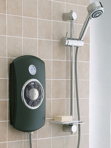 Larger image of Mira Orbis 9.8kW Thermostatic Electric Shower With LCD (Black).