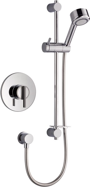 Larger image of Mira Silver Concealed Thermostatic Shower Valve With Shower Kit (Chrome).