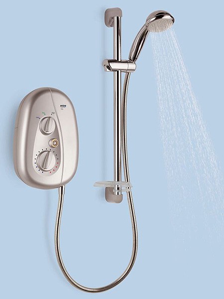 Larger image of Mira Vie 10.8kW Electric Shower In Satin Chrome.