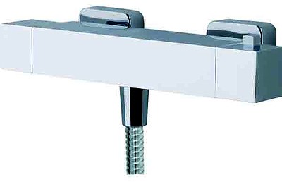 Example image of MX Showers Atmos Cube Square Bar Shower Valve With Slide Rail Kit.
