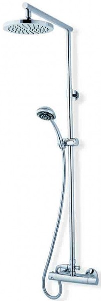 Larger image of MX Showers Atmos Azure Bar Shower Valve With Rigid Riser Kit.