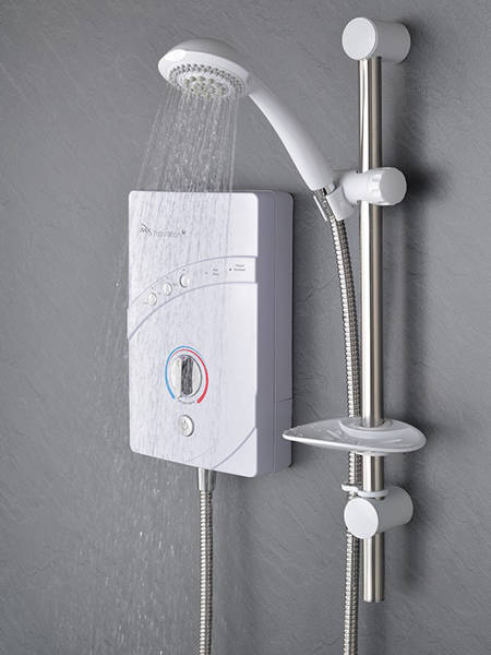 Larger image of MX Showers InspiratIon QI Electric Shower (10.5kW, White & Chrome).
