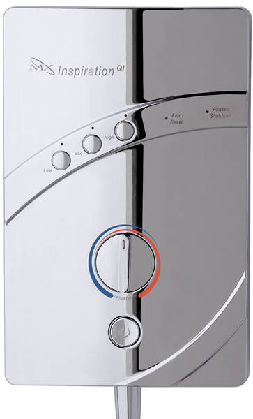 Example image of MX Showers InspiratIon QI Electric Shower (10.5kW, Chrome).