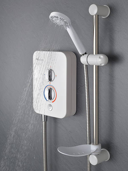 Larger image of MX Showers Intro 850 Electric Shower (8.5kW, White & Chrome).