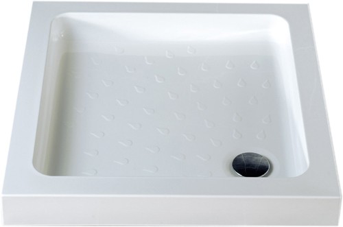 Larger image of MX Trays Acrylic Capped Square Shower Tray. 800x800x80mm.