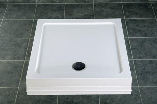 Example image of MX Trays Easy Plumb Low Profile Square Shower Tray. 800x800x40mm.