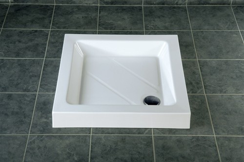 Example image of MX Trays Stone Resin Square Shower Tray. 900x900x110mm.