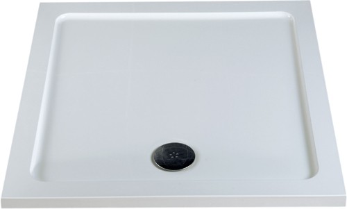 Larger image of MX Trays Acrylic Capped Low Profile Square Shower Tray. 900x900x40mm.