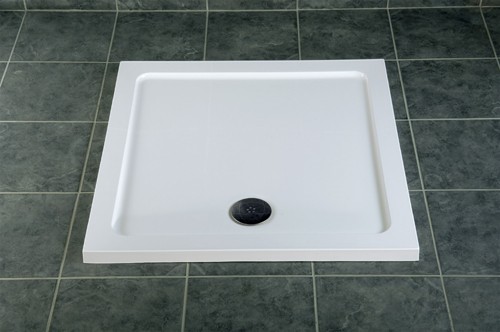 Example image of MX Trays Acrylic Capped Low Profile Square Shower Tray. 900x900x40mm.