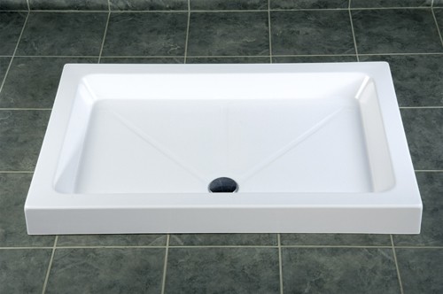Example image of MX Trays Stone Resin Rectangular Shower Tray. 900x760x110mm.