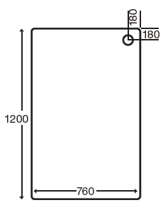 Technical image of MX Trays Acrylic Capped Rectangular Shower Tray. Easy Plumb. 1200x760mm.