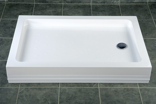 Example image of MX Trays Acrylic Capped Rectangular Shower Tray. Easy Plumb. 1200x800mm.