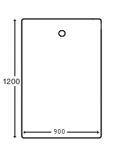 Technical image of MX Trays Acrylic Capped Rectangular Shower Tray. 1200x900x80mm.