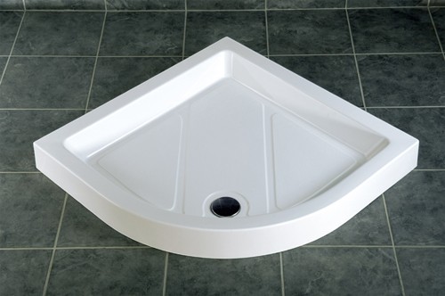 Example image of MX Trays Stone Resin Quadrant Shower Tray. 800x800x110mm.