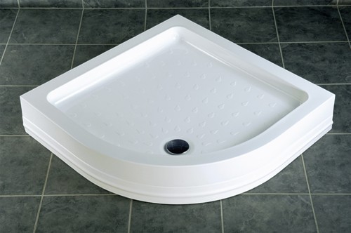Example image of MX Trays Acrylic Capped Quadrant Shower Tray. Easy Plumb. 800x800x80mm.