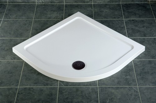 Example image of MX Trays Acrylic Capped Low Profile Quad Shower Tray. 800x800x40mm.