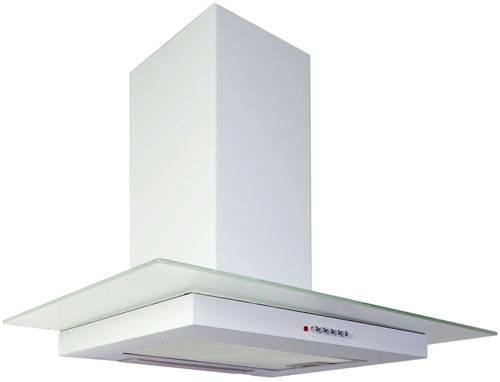 Larger image of Osprey Hoods Cooker Hood With Flat Glass (White, 700mm).