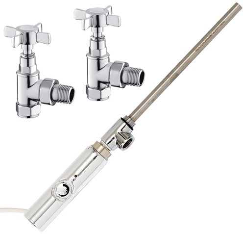 Larger image of Phoenix Radiators Thermostatic Element Pack With Angled Valves  (150w).