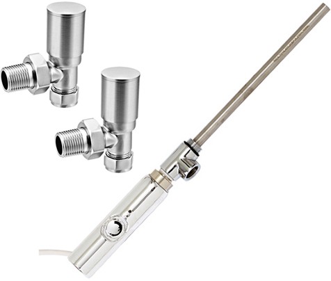Larger image of Phoenix Radiators Thermostatic Element Pack With Angled Valves  (300w).