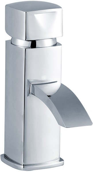 Larger image of Crown Series A Basin Mixer Tap With Push Button Waste (Chrome).