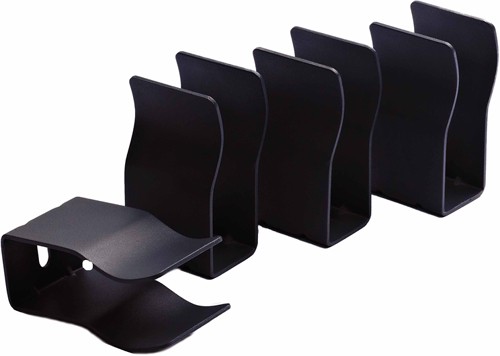 Larger image of Crown Radiators 4 x Horizontal Radiator Brackets (High Gloss Black).